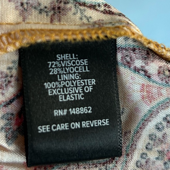 Torrid Paisley Corset Like String Up Back V-neck Pockets Dress Size 3/20-22 - Picture 5 of 5